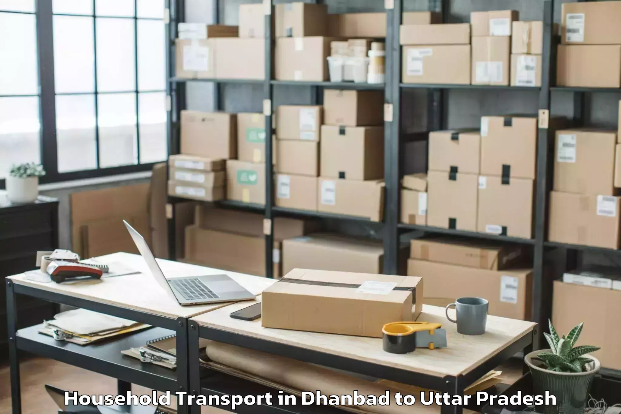 Book Dhanbad to Lucknow Household Transport